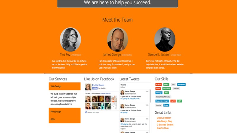 Колосс Отзывчивый шаблона HTML5