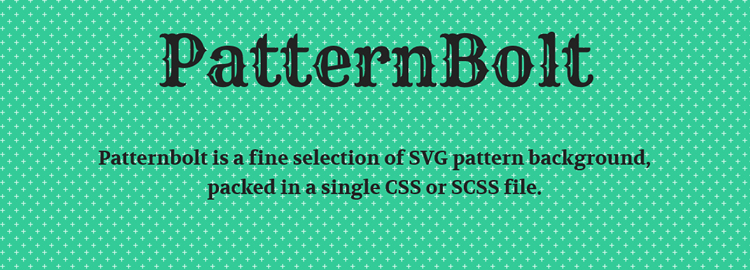 PatternBolt - выбор SVG шаблонов фона, упакованных в один файл CSS/SCSS